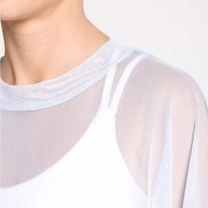 CALIA Women's Oversized Mesh Tee Pale Blue